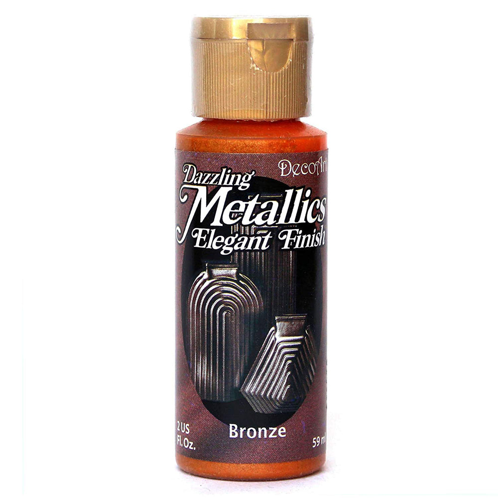 decoart dazzling metallics - bronze - 2 oz