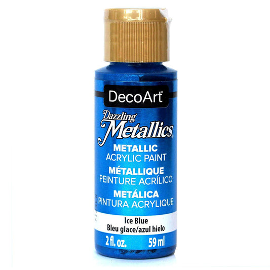 decoart dazzling metallics - ice blue - 2 oz