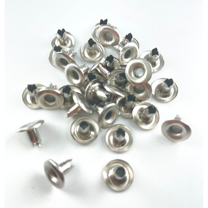 7.5mm single crystal capped single sided rivets - 100 sets