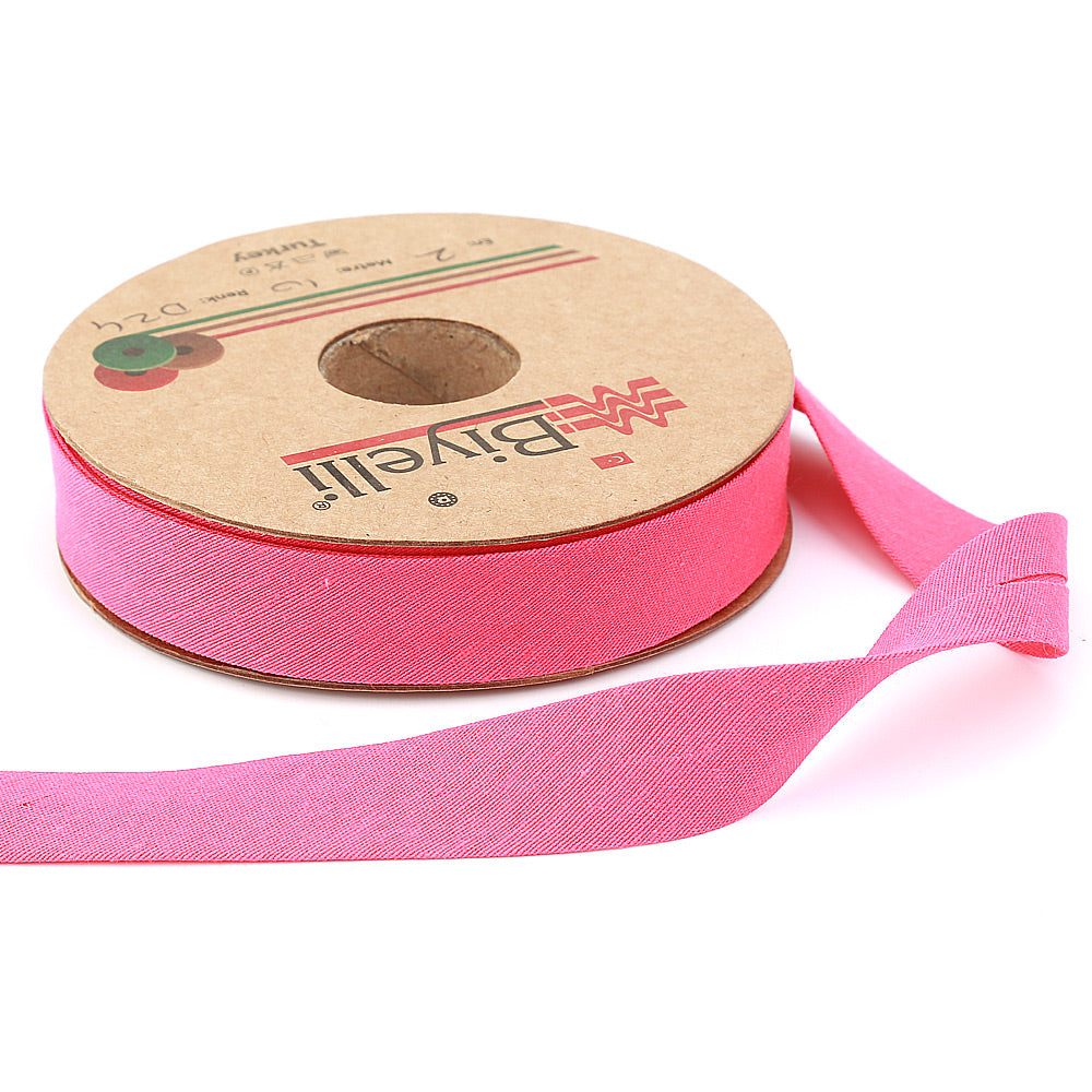 hobby trendy cotton bias binding tape (single fold) 20mm-13/16inch (10meters-10.93yards) fuschia