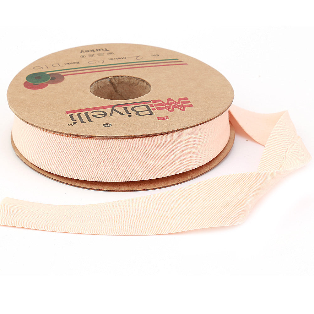 hobby trendy cotton bias binding tape (single fold) 20mm-13/16inch (10meters-10.93yards) salmon