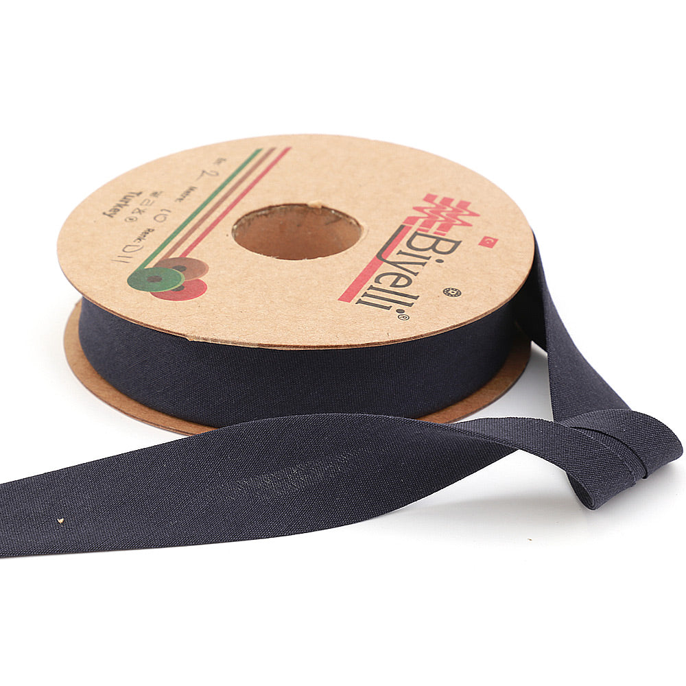 hobby trendy cotton bias binding tape (single fold) 20mm-13/16inch (10meters-10.93yards) dark blue