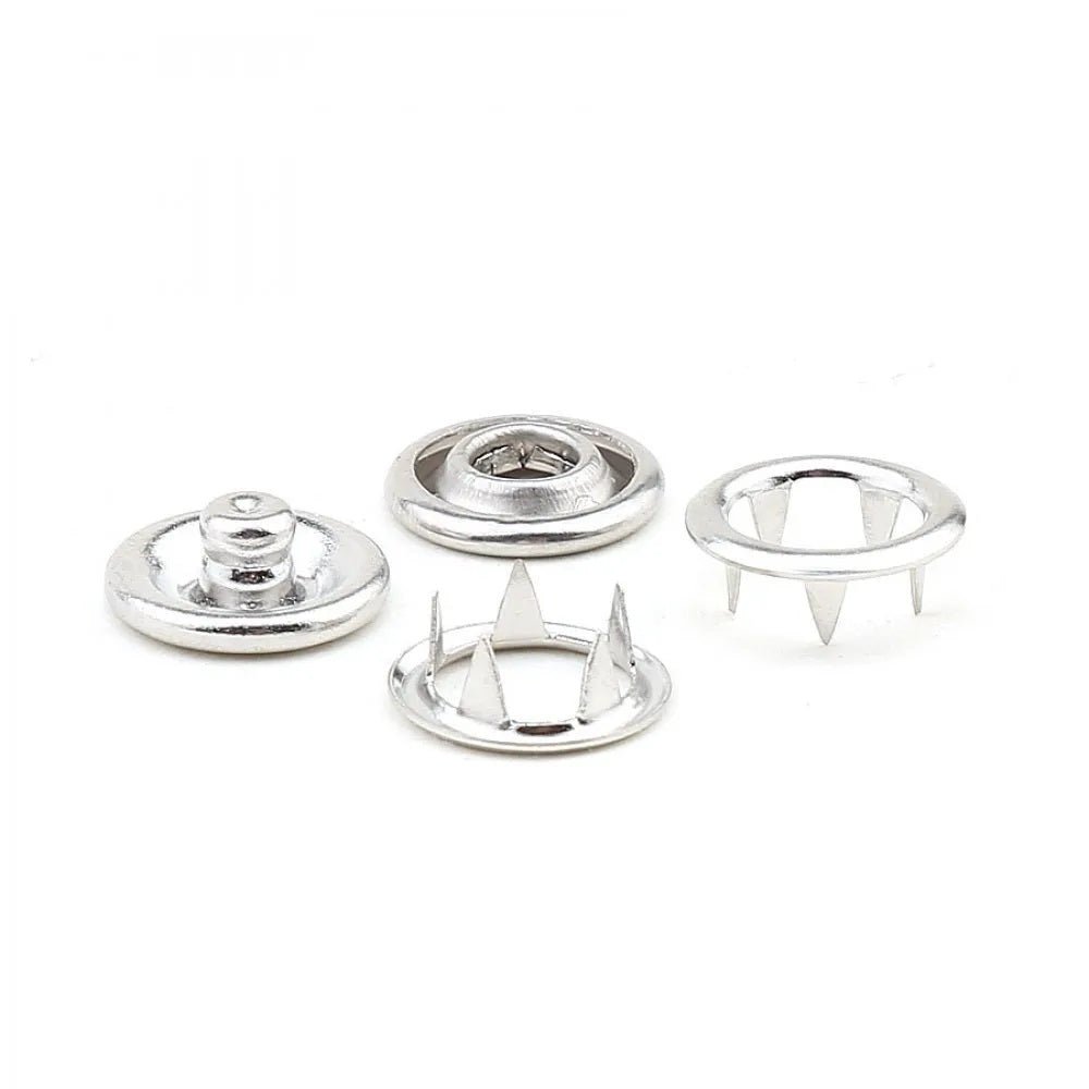Enamel Prong Ring Snaps With Button Cover