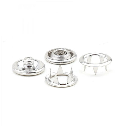 9.5 mm open ring snap fastener baby dress, shirt silver press studs