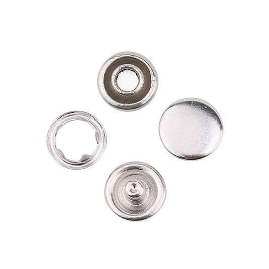 9.5 mm capped snap fastener baby dress, shirt silver press studs