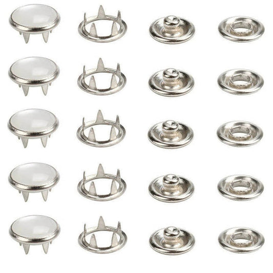 10 mm VT2 Round Metal Fashion Snap Buttons (100 Sets / 700 Sets)