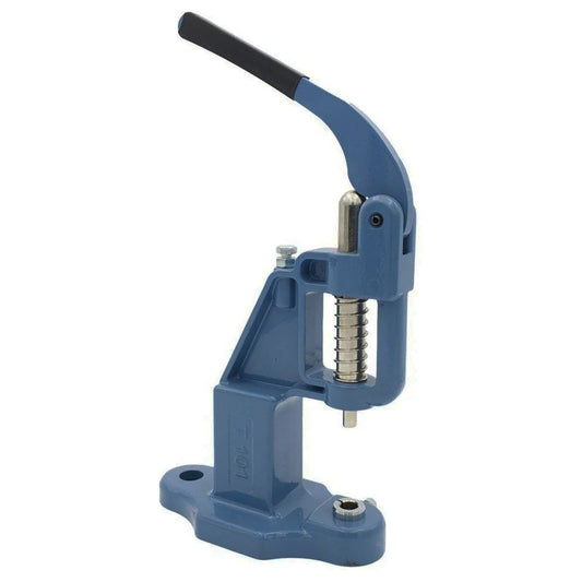 manual hand press machine for eyelets, grommets, rivets, snap buttons and more blue