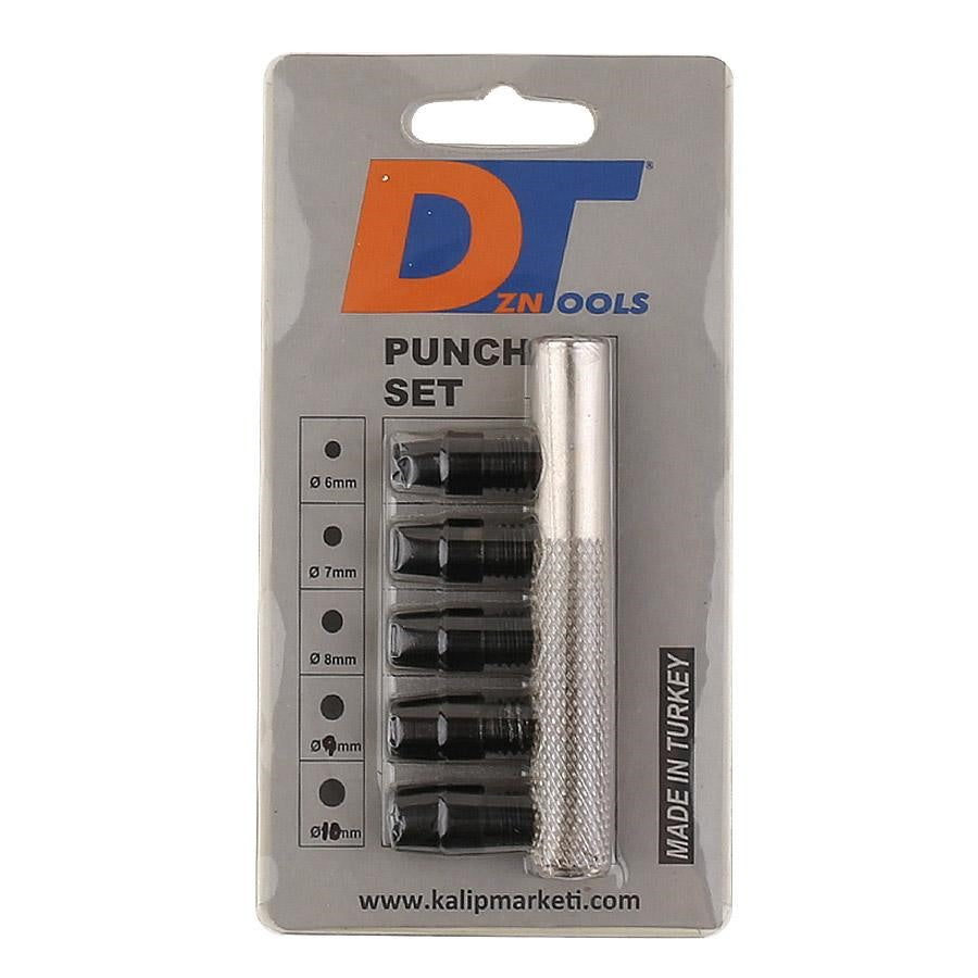 5in1 mini punch set 5 sizes leathercraft hand tools - hole maker (6mm to 10mm)
