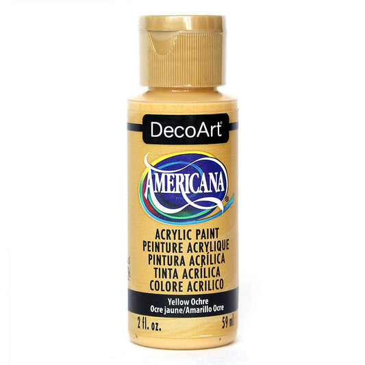 decoart americana acrylic - yellow ochre - 2oz